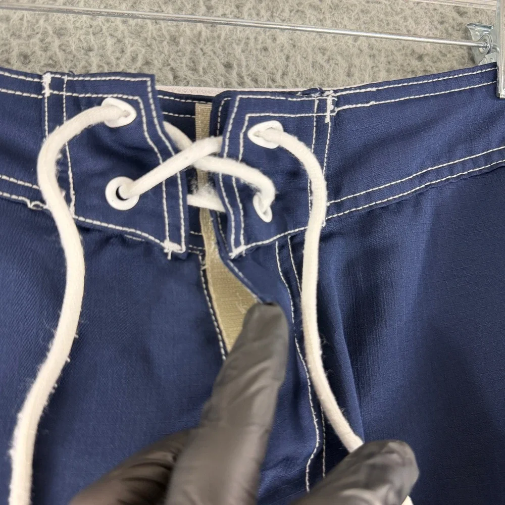 Rusty Board Shorts Mens 36 Navy Blue Vintage Ripstop Mesh Cargo Swim Trunks‎